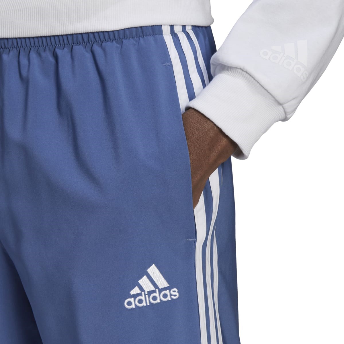 Legging Algodão Essentials 3-Stripes Colorblock - Azul adidas