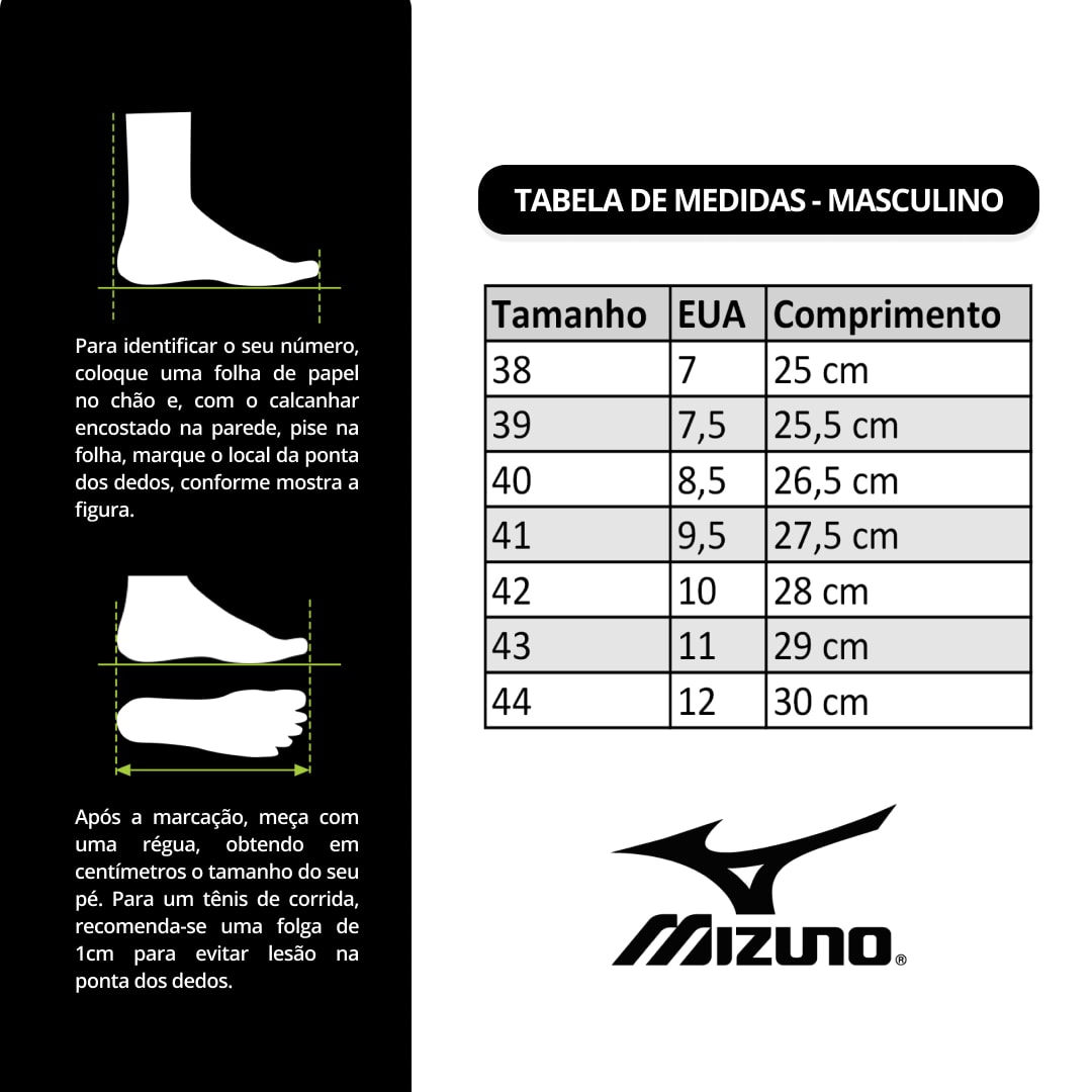 Tenis mizuno masculino tamanho hot sale 43