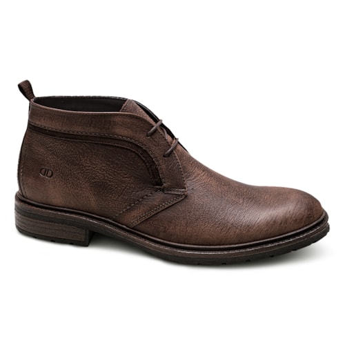 Bota Couro Democrata Masculina Garage Astro Cano Curto 301101+Cinto Masculino Dupla Face