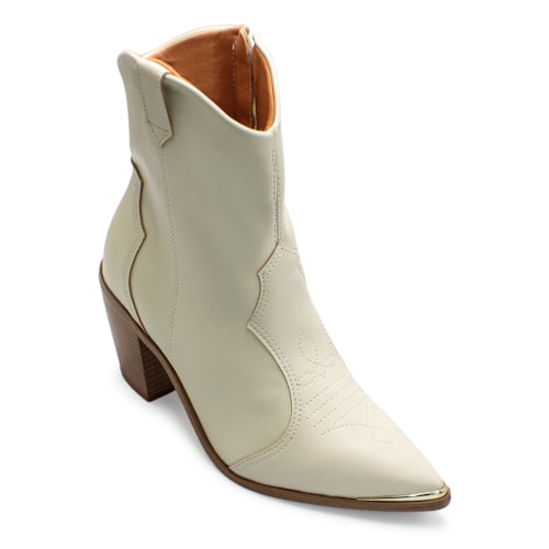 Bota Vizzano Feminina Western Salto Bloco Bico Fino 3070.108