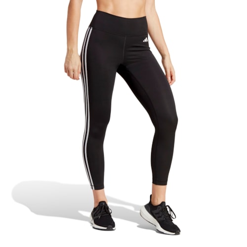 Calça Legging Adidas Feminina 7/8 Cintura Alta Training Essentials 3-Stripes