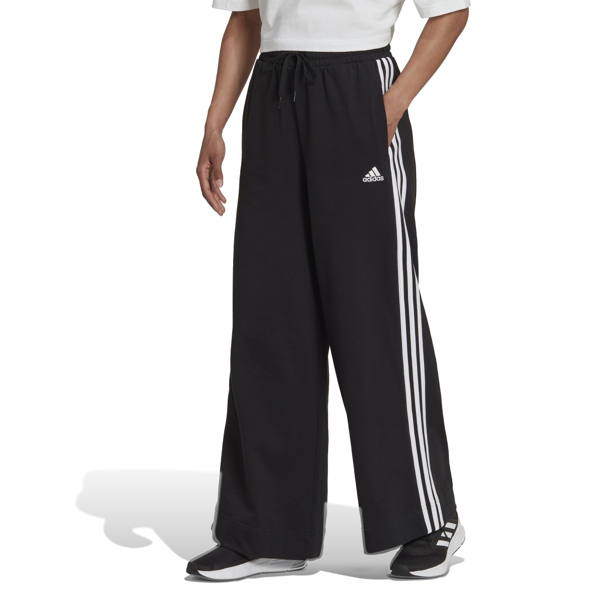 Calça Wide Leg Adidas Feminina Stripes - Main Image