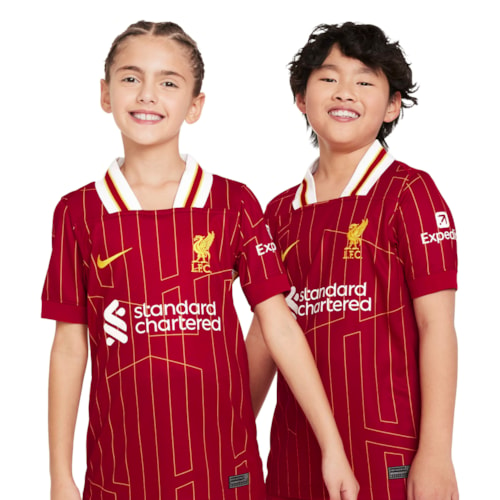 Camisa Nike Infantil Liverpool I 24/25 Torcedor Pro