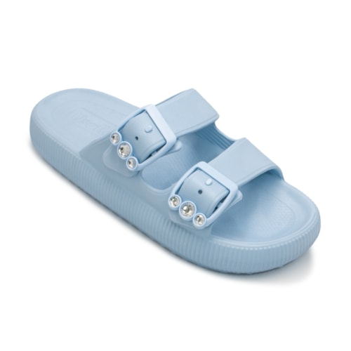 Chinelo Usaflex Feminino Slide Plataforma Poofy Eva Fivela Brilho AL4401