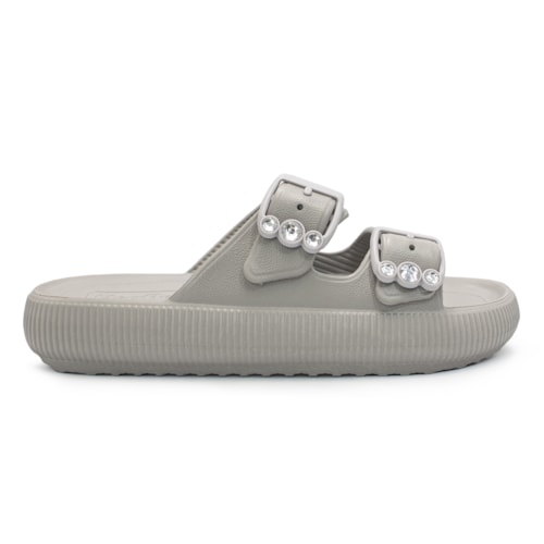 Chinelo Usaflex Feminino Slide Plataforma Poofy Eva Fivela Brilho AL4401