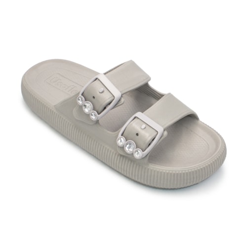 Chinelo Usaflex Feminino Slide Plataforma Poofy Eva Fivela Brilho AL4401