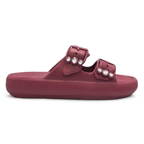 Chinelo Usaflex Feminino Slide Plataforma Poofy Eva Fivela Brilho AL4401