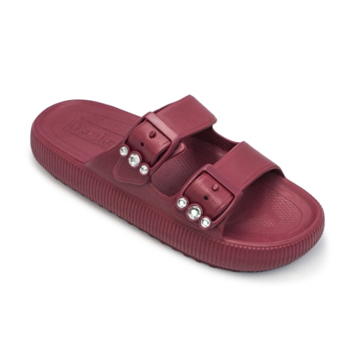 Chinelo Usaflex Feminino Slide Plataforma Poofy Eva Fivela Brilho AL4401