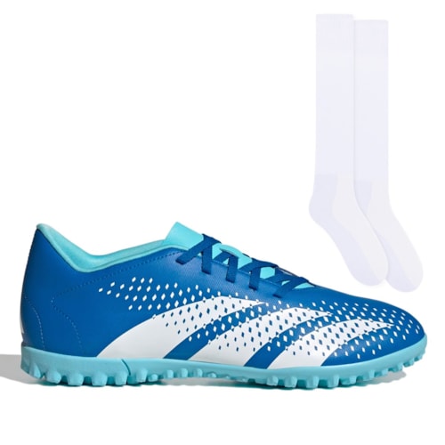 Chuteira Society Adidas Predator Accuracy.4 TF + Meião Color Sports de Futebol