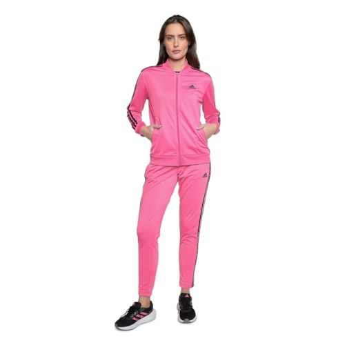 Conjunto Agasalho Adidas Feminino Casual Essentials 3-Stripes Tracksuit