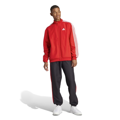 Conjunto Agasalho Adidas Masculino Malha 3-Stripes