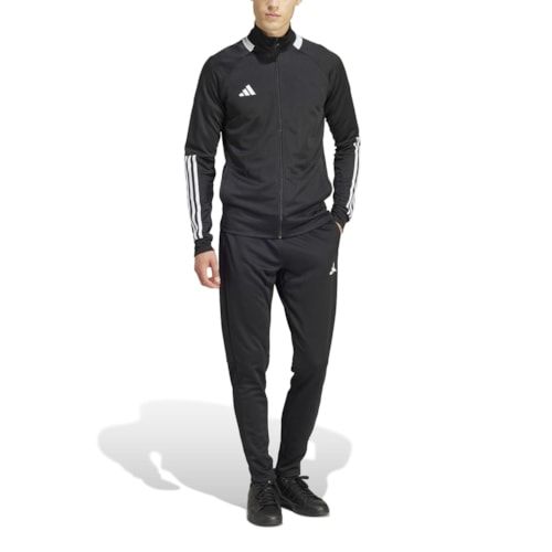 Conjunto Agasalho Adidas Masculino Sereno Três Listras Aeroready