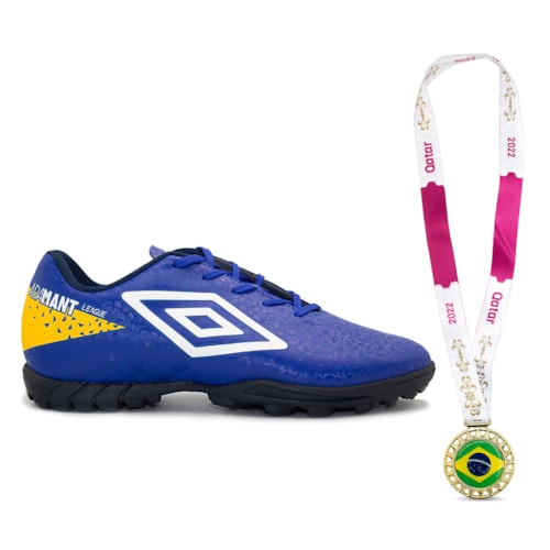 Kit Chuteira Society Umbro Adamant League + Medalha Premium Copa Qatar 2022