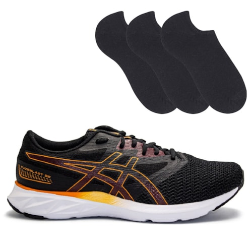 Kit Tênis Asics Masculino Fuzeblast Se Corrida + 3 Pares De Meias