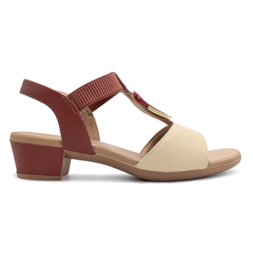 Sandália Usaflex Feminina Salto Bloco Casual MM0801