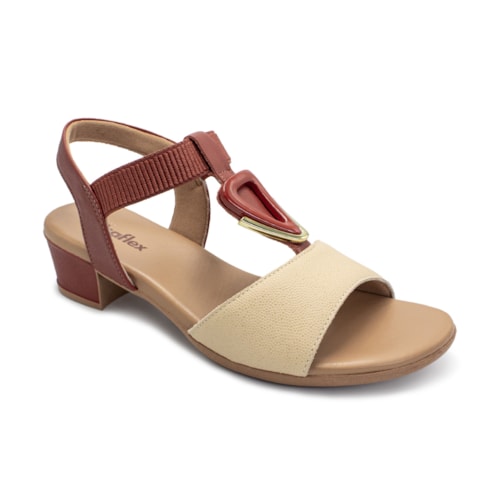 Sandália Usaflex Feminina Salto Bloco Casual MM0801