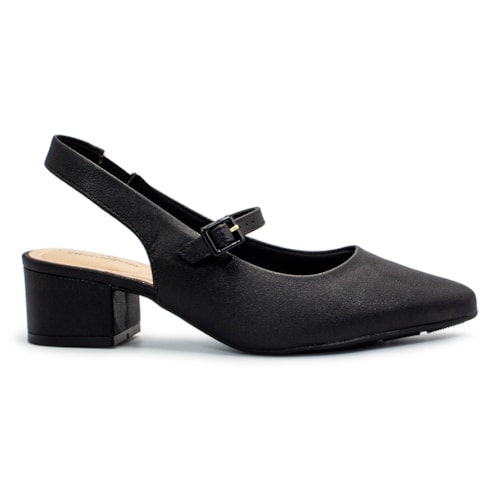 Sapato Modare Feminino Slingback Elástico Napa Salto Bloco 7340.125