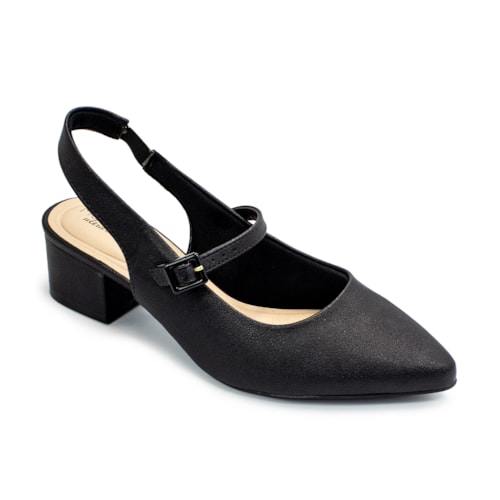 Sapato Modare Feminino Slingback Elástico Napa Salto Bloco 7340.125