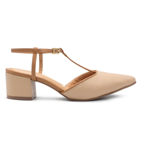 Sapato Vizzano Feminino Bico Fino Salto Bloco Casual 1220.363