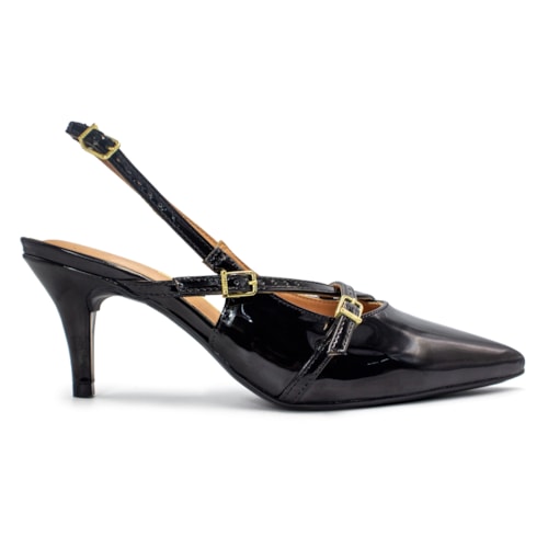 Scarpin Vizzano Feminino Slingback Tiras Salto Fino 1185.1124