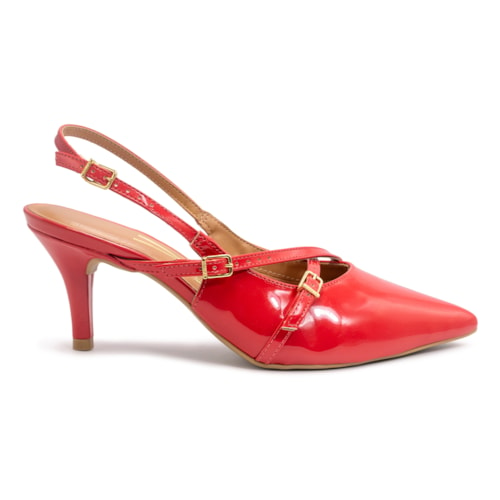 Scarpin Vizzano Feminino Slingback Tiras Salto Fino 1185.1124