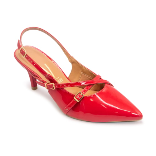 Scarpin Vizzano Feminino Slingback Tiras Salto Fino 1185.1124