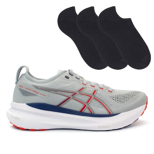 Tênis Asics Masculino Gel-Kayano 31 Corrida + 3P de Meias 