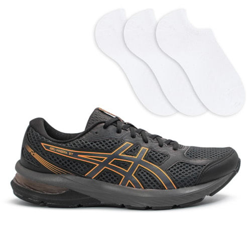 Tênis Asics Masculino Gel-Nagoya ST Corrida + 3P de Meias 