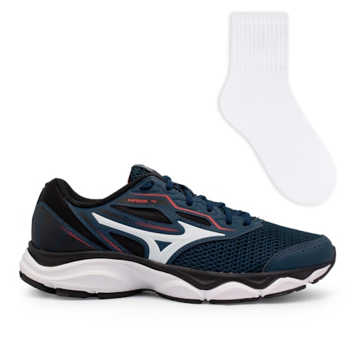 Tênis Mizuno Masculino Wave Hawk 4 Corrida + Meia Color Sports