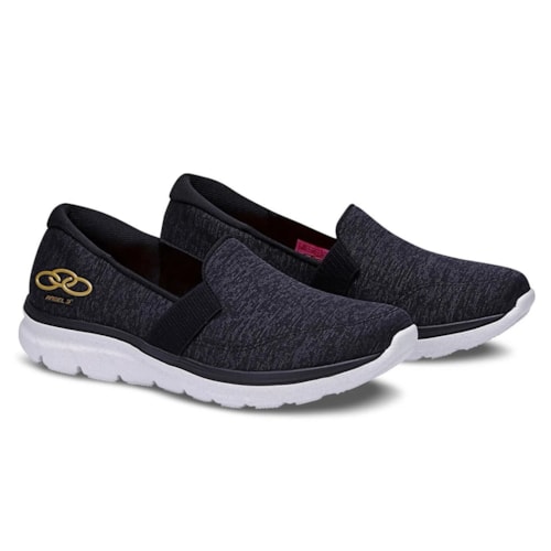 Tênis Olympikus Feminino Slip On Angel 3 Casual + 3 Pares de Meias Color Sports