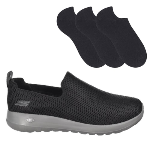 Tênis Skechers Masculino Go Walk Max + 3 Pares de Meias Color Sports