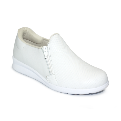 Tênis Usaflex Em Couro Slip On Zíper MM1801