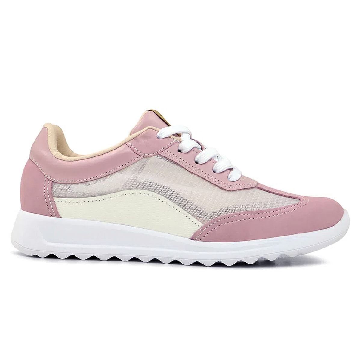 Tênis Usaflex Feminino Plataforma Couro Com Tela AG1106 - Color Sports