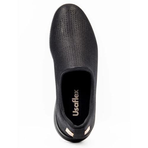 Tênis Usaflex Feminino Slip-On Conforto AF0607 + Meia Selene Sapatilha Invisível 7760.001