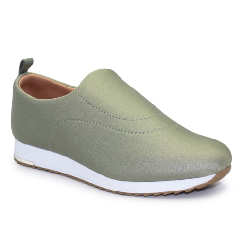 Tênis Usaflex Feminino Slip On Elastano V9103+2P de Meias Color Sports Sapatilha 9055